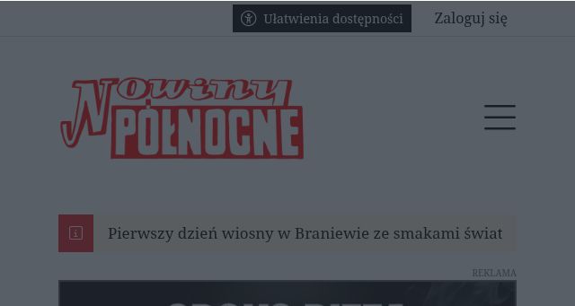 Screenshot of nowinypolnocne.pl