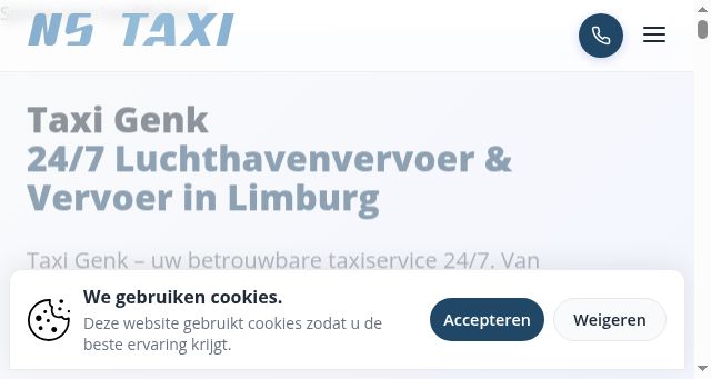 Screenshot of ns-taxi.be