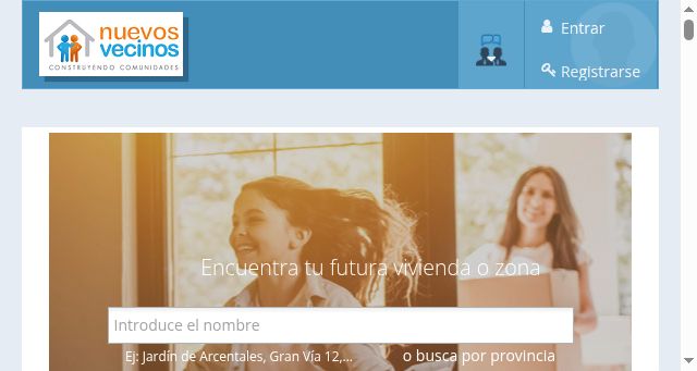 Screenshot of nuevosvecinos.com