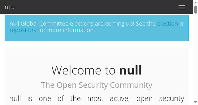 Screenshot of null.community