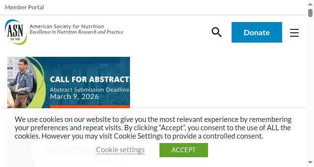 Screenshot of nutrition.org