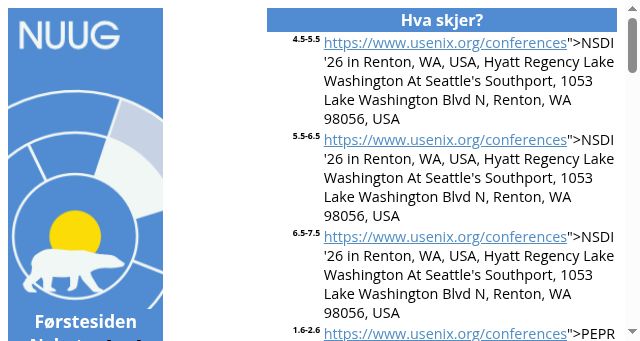 Screenshot of nuug.no