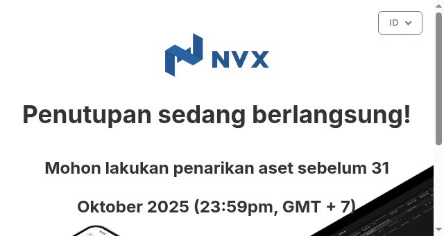 Screenshot of nvx.co.id