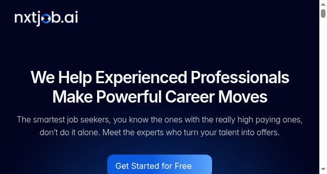Screenshot of nxtjob.ai