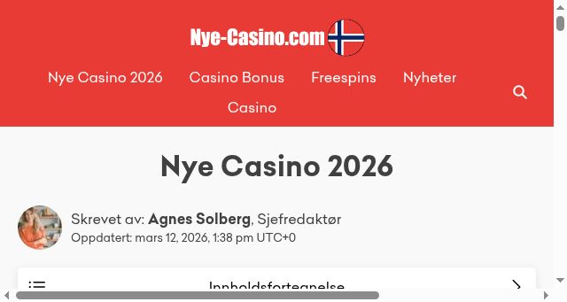 Screenshot of nye-casino.com