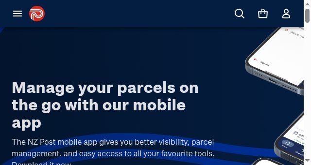 Screenshot of nzpost.co.nz