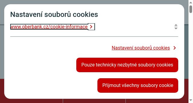Screenshot of oberbank.cz