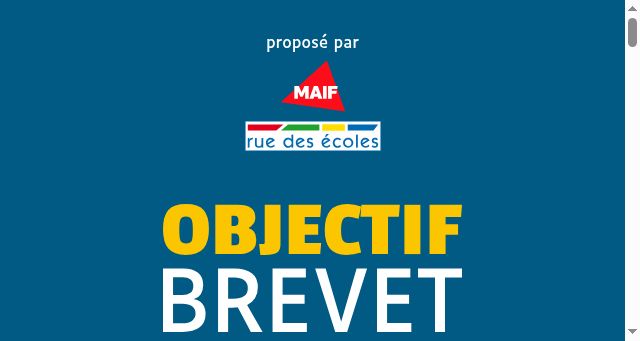 Screenshot of objectifbrevet.com
