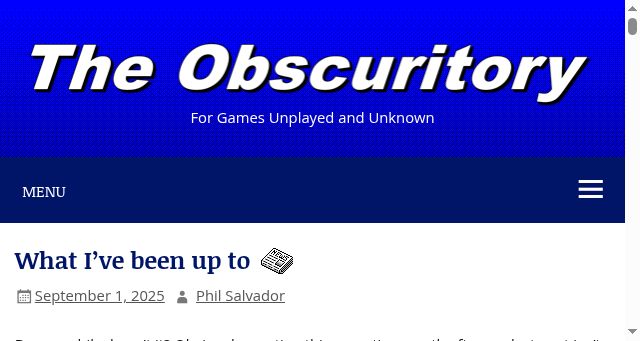 Screenshot of obscuritory.com