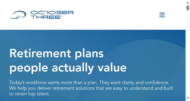 Screenshot of octoberthree.com