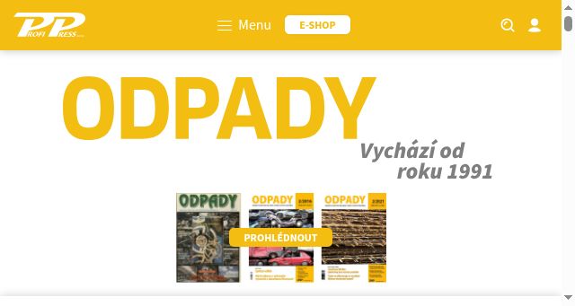 Screenshot of odpady-online.cz
