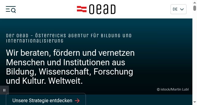 Screenshot of oead.at