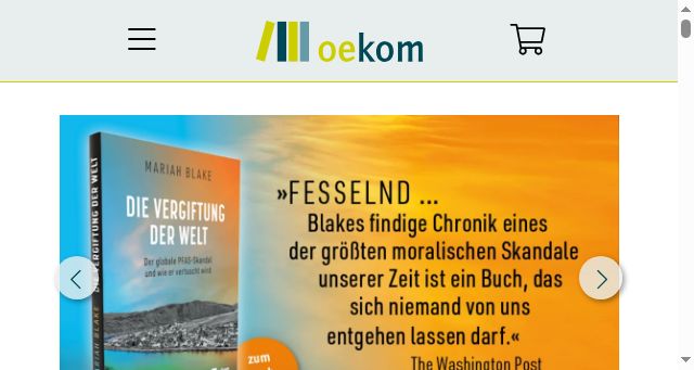 Screenshot of oekom.de