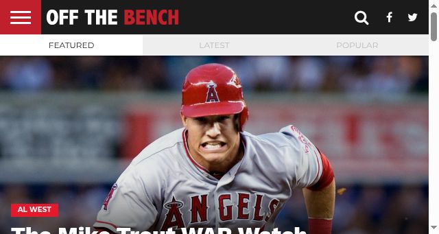 Screenshot of offthebenchbaseball.com