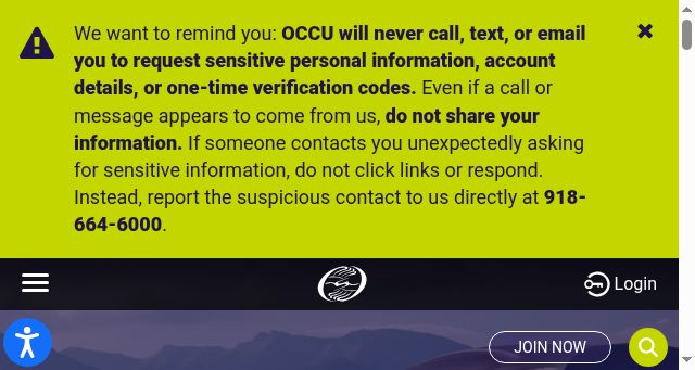 Screenshot of oklahomacentral.creditunion