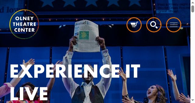 Screenshot of olneytheatre.org