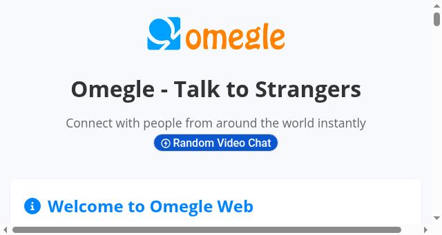 Screenshot of omeglechat.online