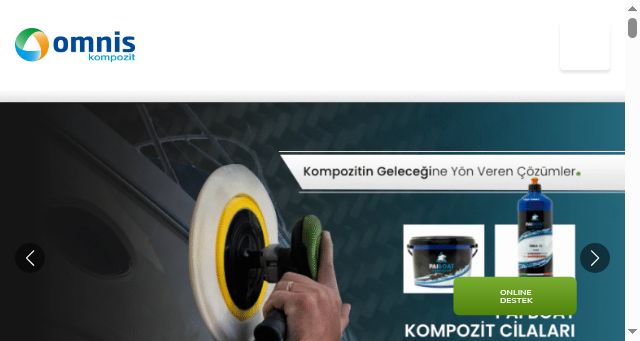 Screenshot of omniskompozit.com