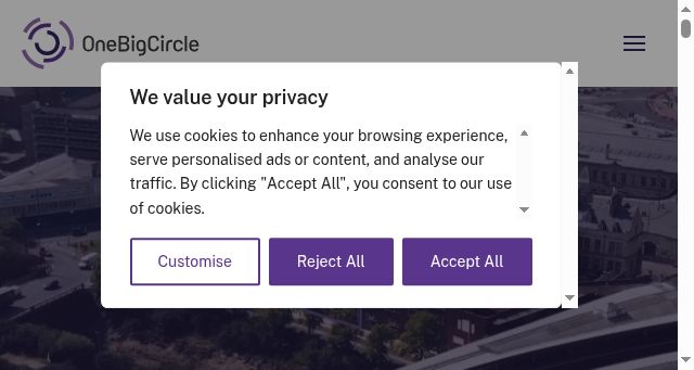 Screenshot of onebigcircle.co.uk