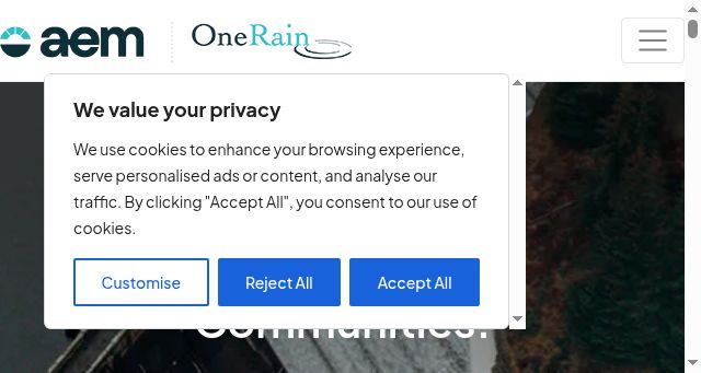 Screenshot of onerain.com