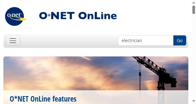 Screenshot of onetonline.org