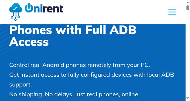 Screenshot of onirent.com