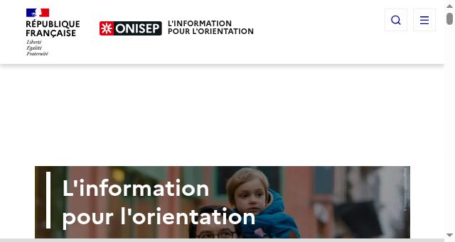 Screenshot of onisep.fr