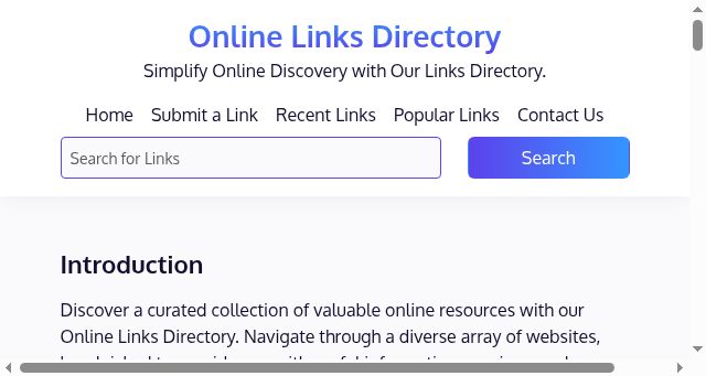 Screenshot of onlinelinksdirectory.com