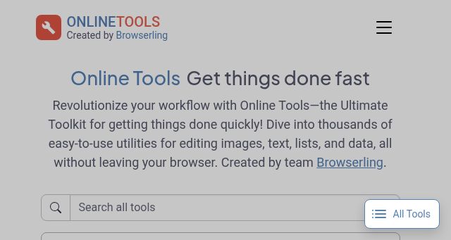 Screenshot of onlinetools.com