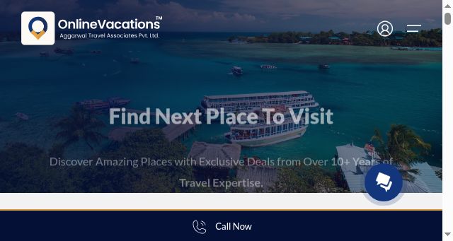 Screenshot of onlinevacations.in