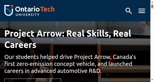 Screenshot of ontariotechu.ca