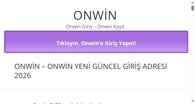 Screenshot of oonwin.com