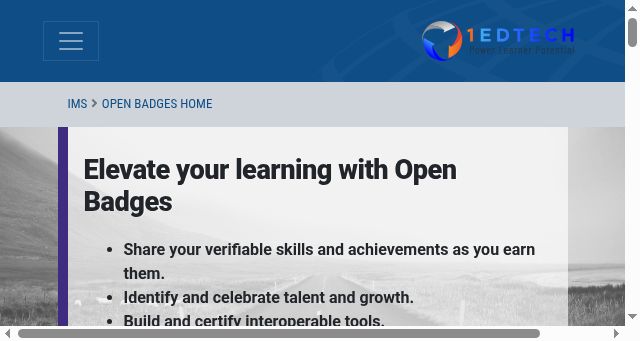 Screenshot of openbadges.org