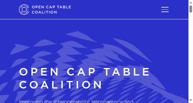 Screenshot of opencaptablecoalition.com