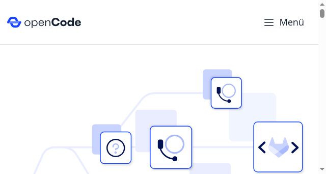 Screenshot of opencode.de
