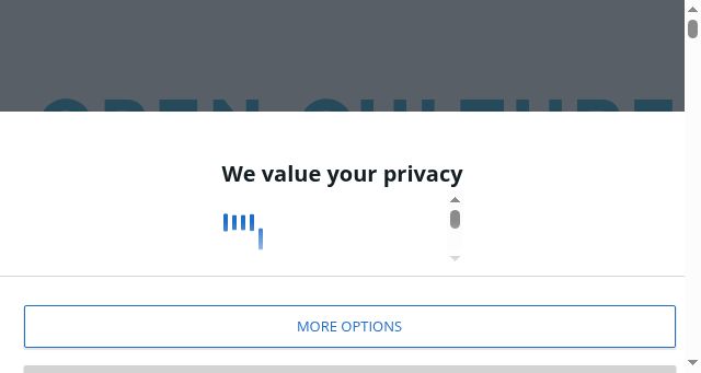 Screenshot of openculture.com