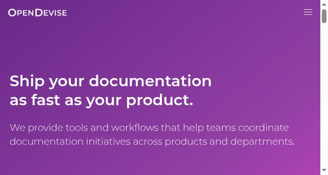 Screenshot of opendevise.com