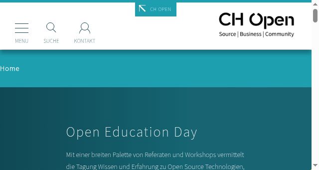 Screenshot of openeducationday.ch