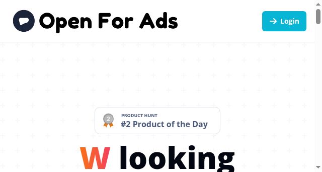 Screenshot of openforads.com