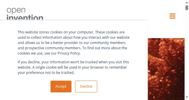 Screenshot of openinventionnetwork.com