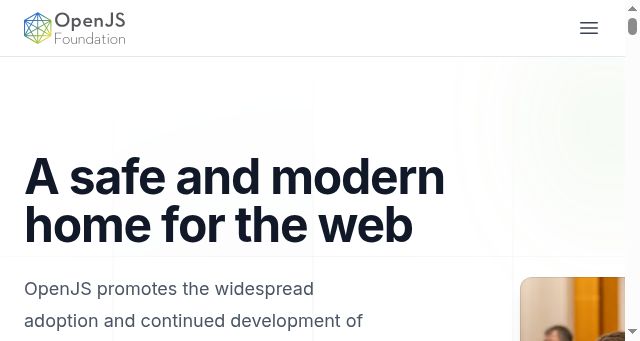Screenshot of openjsf.org