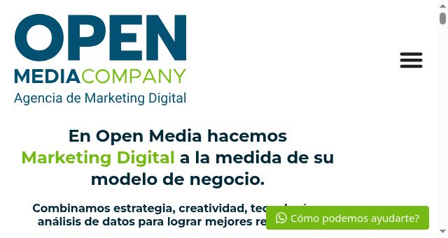 Screenshot of openmedia.com.co