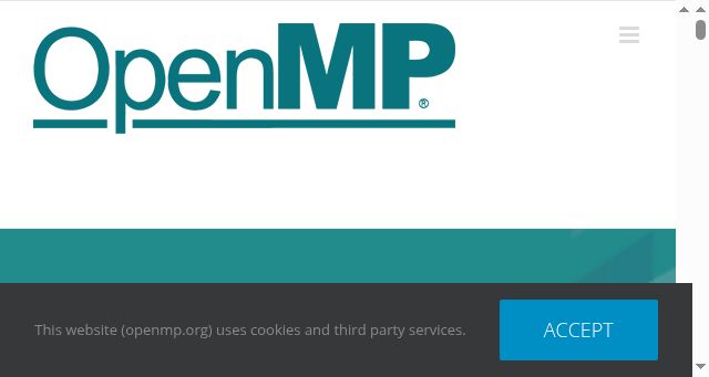 Screenshot of openmp.org