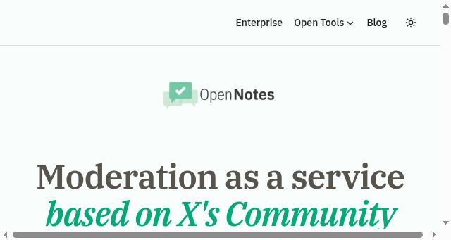 Screenshot of opennotes.ai