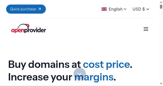 Screenshot of openprovider.com