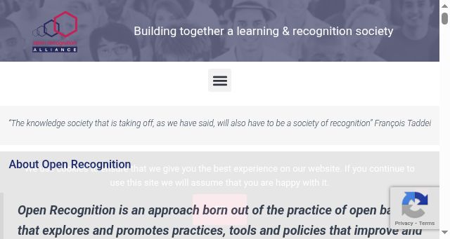 Screenshot of openrecognition.org