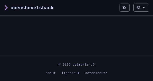 Screenshot of openshovelshack.com