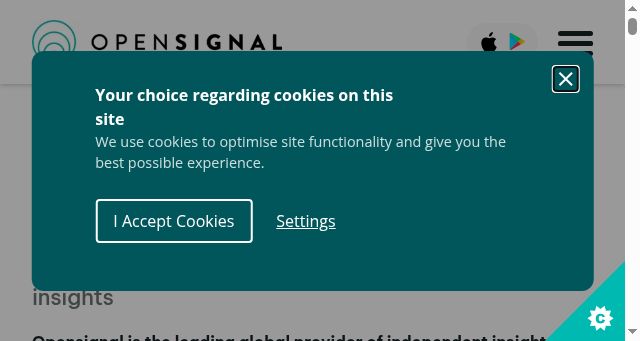Screenshot of opensignal.com
