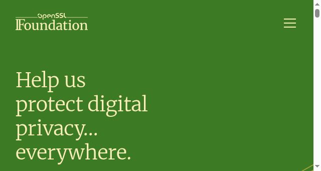 Screenshot of openssl.foundation