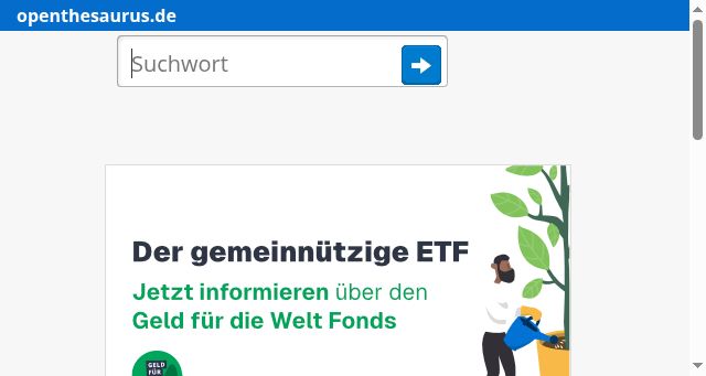 Screenshot of openthesaurus.de
